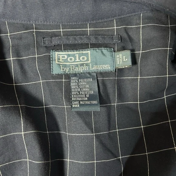 Vintage Polo Ralph Lauren Bi-Swing Windbreaker Jacket Navy Blue Men's Size L